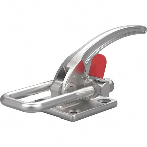 De-Sta-Co 385-SS Pull-Action Latch Clamp: Horizontal, 7,500 lb, U-Hook, Flanged Base