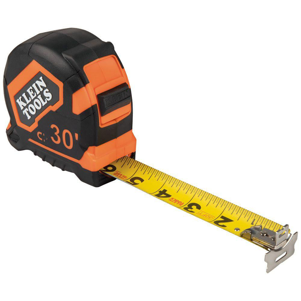Klein Tools 9230 Tape Measure: 30' Long, 1" Width, Yellow Blade