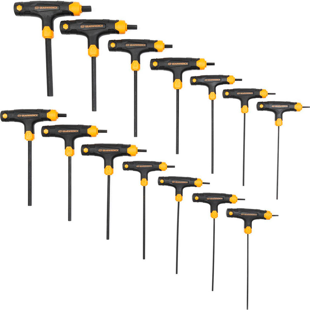 GEARWRENCH 83514 14 Pc. SAE & Metric T-Handle Hex Key Set