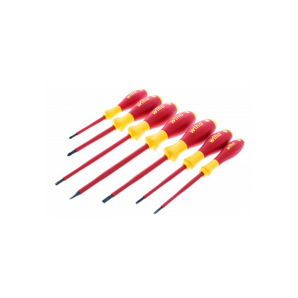 Wiha 32097 Screwdriver Set: 7 Pc, Insulated Slotted & Phillips