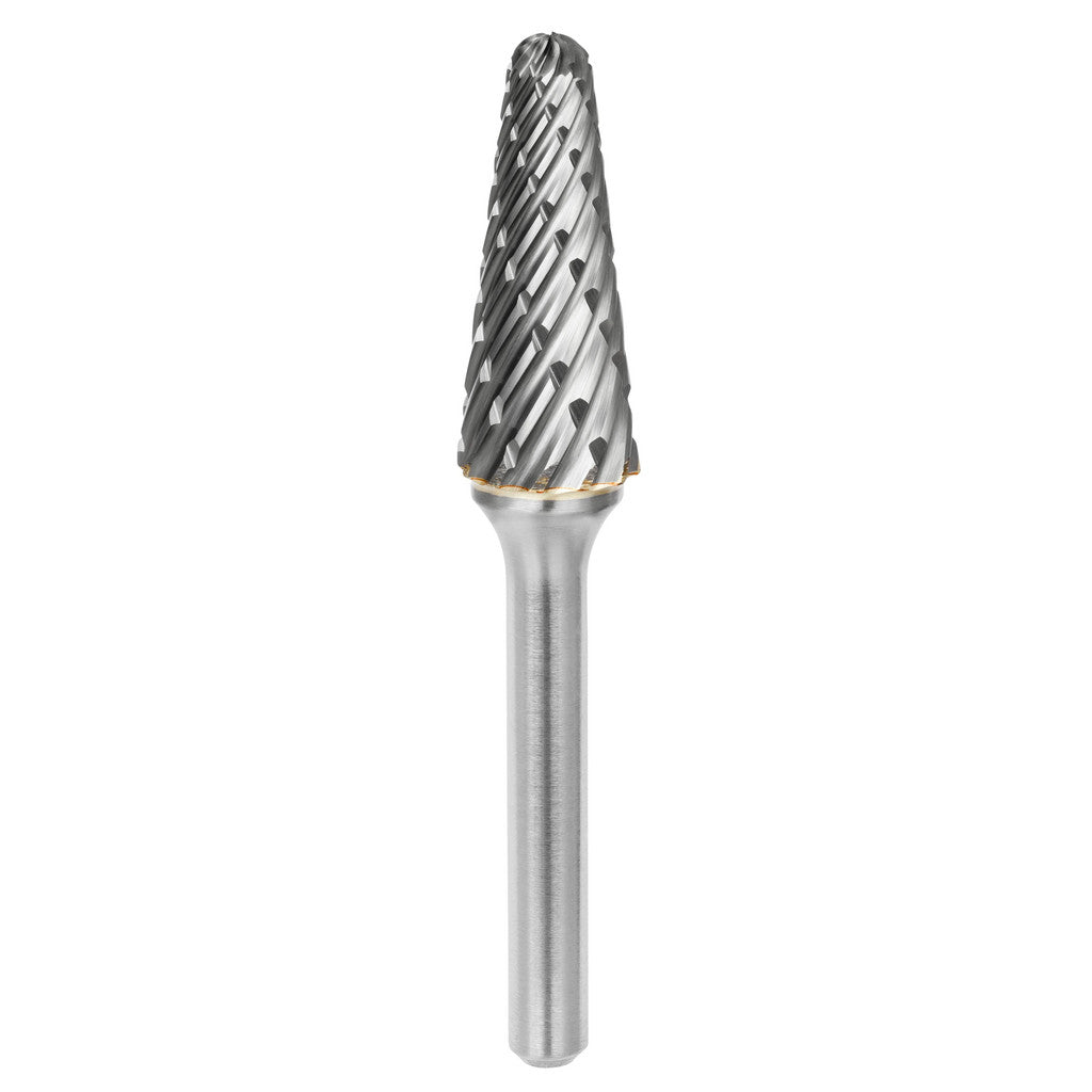 SGS Pro 19373 Abrasive Bur: SL-3, 3/8" Cut Dia, Ball Nose Cone, Steel