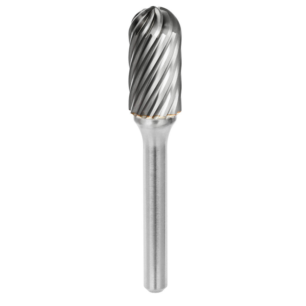 SGS Pro 19160 Abrasive Bur: SC-3, 3/8" Cut Dia, Ball Nose Cylinder, Stainless Steel Cut