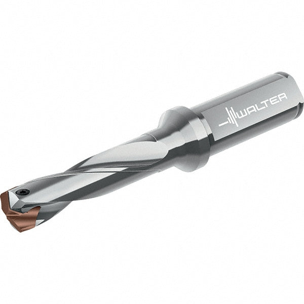 Walter 7508858 Replaceable-Tip Drill: 23.00 to 23.99 mm, 73.00 mm Max Depth, 1" Straight-Cylindrical Shank