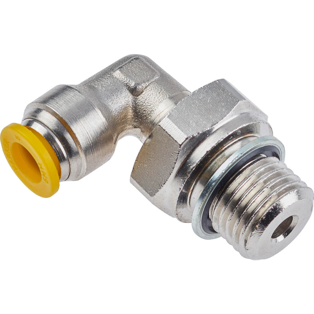 Parker 169PLP-12M-4G Push-to-Connect x Male BSPP 90 deg Swivel Elbow: 1/4 BSPP, 12 mm Tube OD