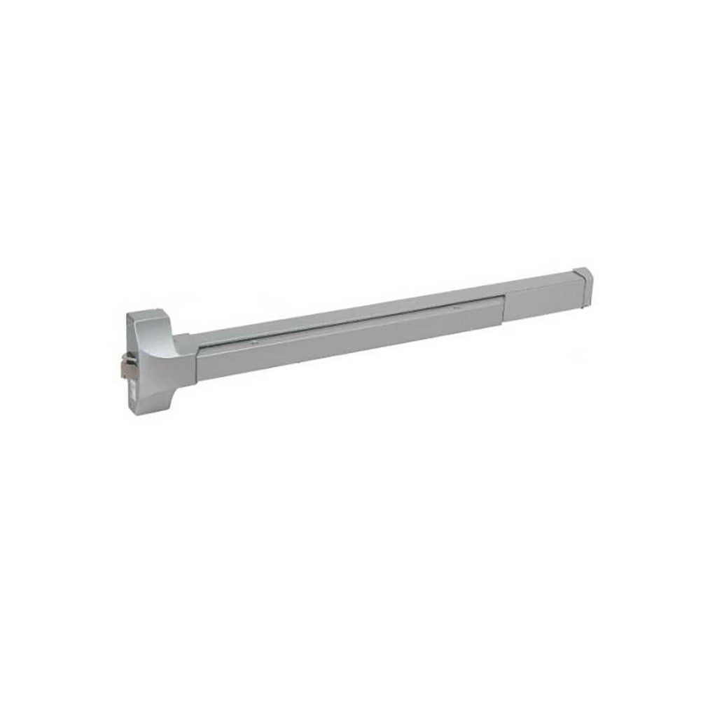 Cal-Royal 5000EO36-ALUM Push Bars; Material: Stainless Steel; Aluminum; Brass; Locking Type: Exit Device Only; Finish/Coating: Aluminum; Maximum Door Width: 36; Minimum Door Width: 36; Fire Rated: No; Grade: 1; Handle Included: No; Series: 5000 Series