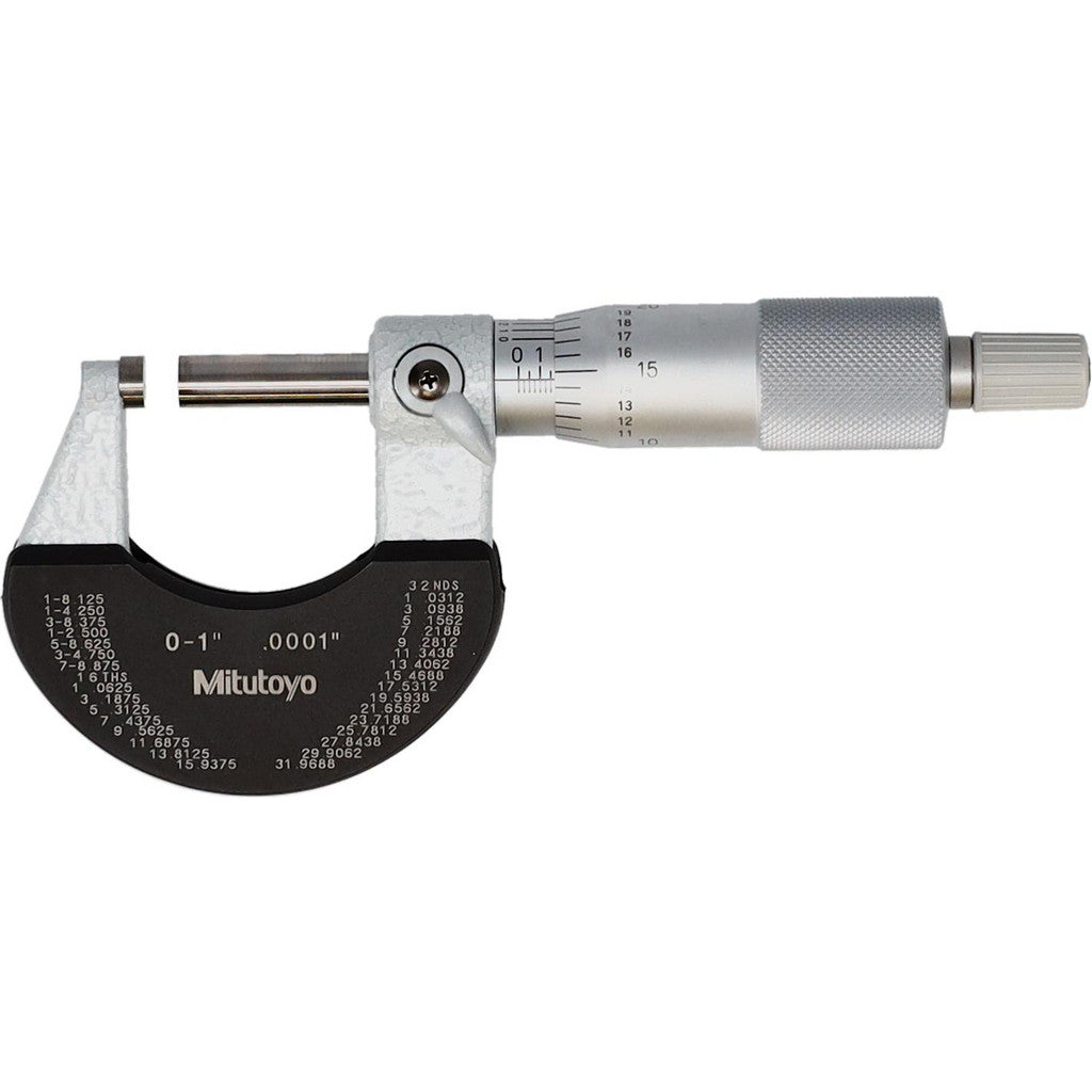 Mitutoyo 102-327-10 Mechanical Outside Micrometer: 1" Range, 0.0001" Graduation