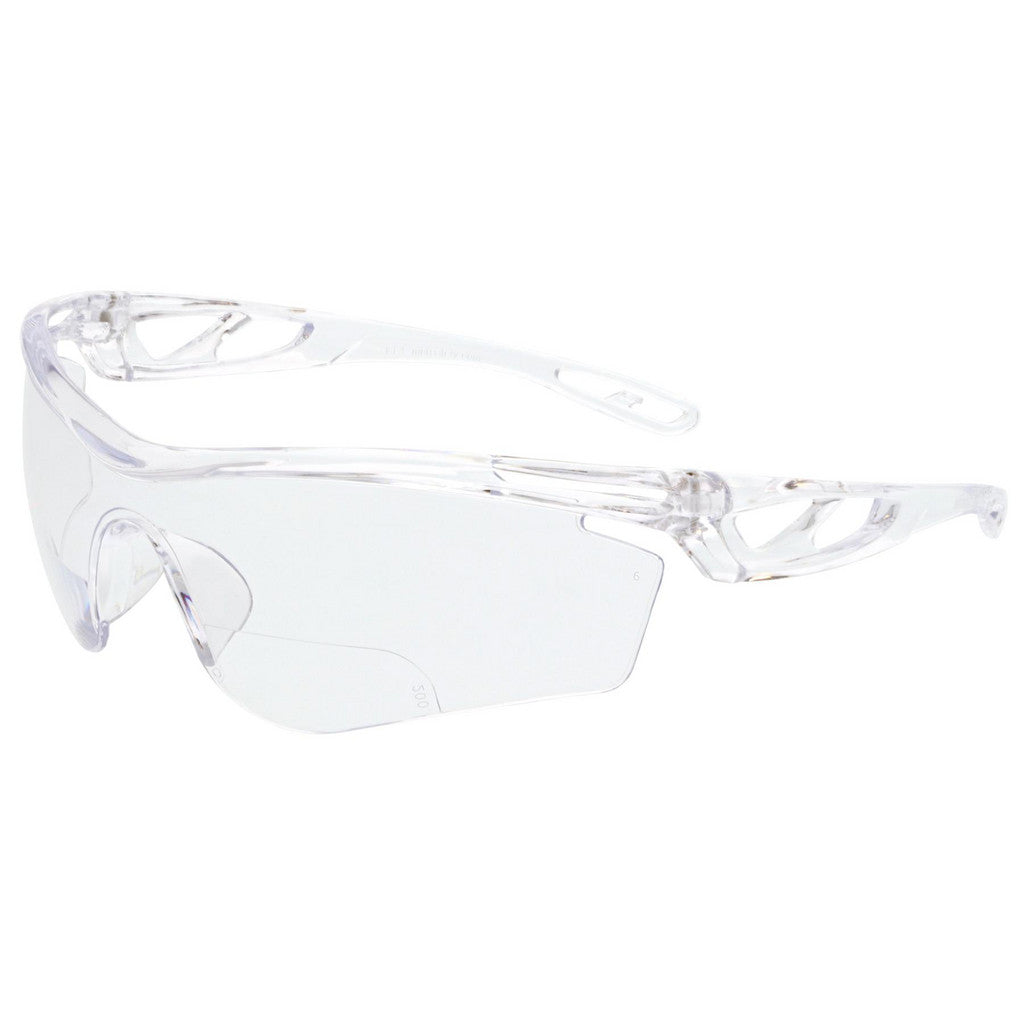 MCR Safety CL4H20PF Magnifying Safety Glasses: 2.00, Clear Lenses, Anti-Fog, ANSI/ISEA Z87.1-2020
