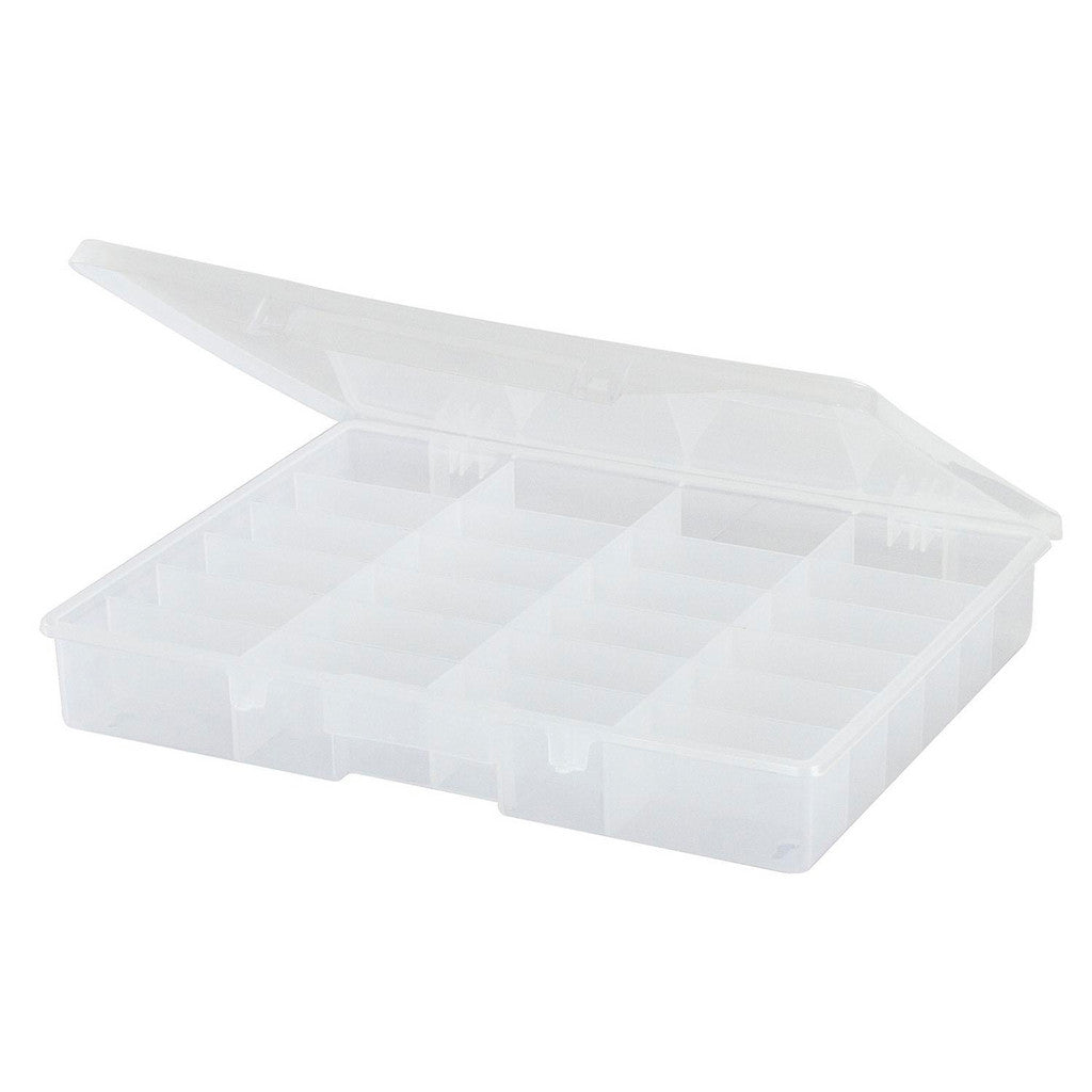 Plano Molding 532430 Small Parts Boxes & Organizers; Product Type: Compartment Box; Lock Type: Tension Latch; Width (Inch): 12; Depth (Inch): 2-1/4; Number of Dividers: 0; Removable Dividers: No