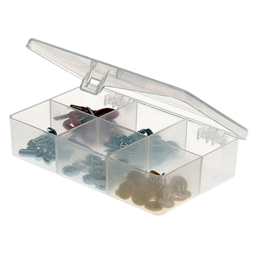 Plano Molding 344860 Small Parts Boxes & Organizers; Product Type: Compartment Box; Lock Type: Tension Latch; Width (Inch): 3; Depth (Inch): 1; Number of Dividers: 0; Removable Dividers: No