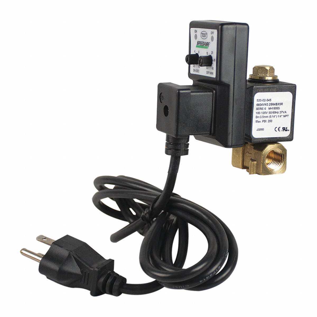 Speedaire Auto Drain Valve 100-120 V 1/8 In. (13X522)