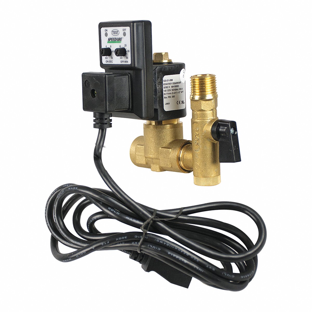 Speedaire Auto Drain Valve 208-240 V 1/4 In. (13X531)