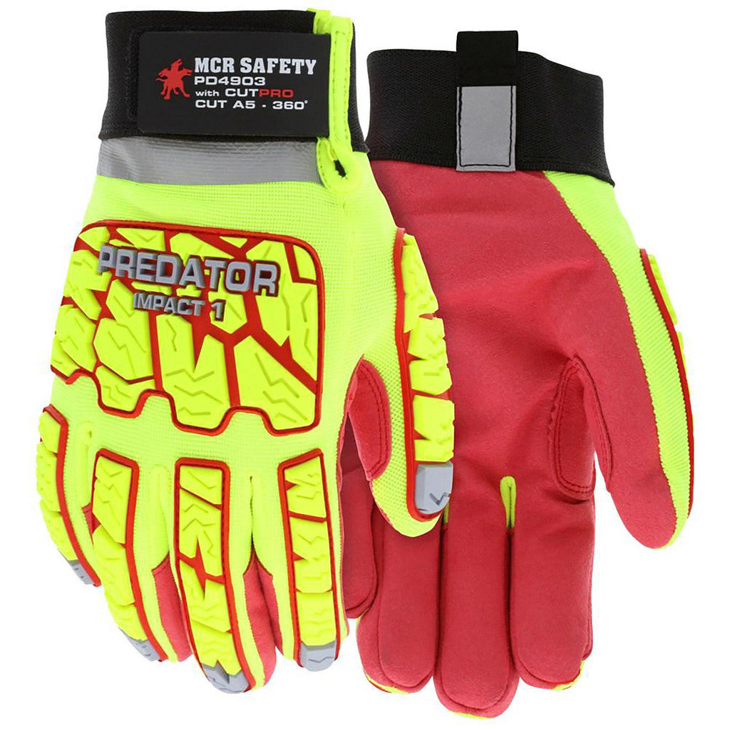 MCR Safety PD4903XXL Cut, Puncture & Abrasion-Resistant Gloves: Predator PD4903, Size 2X-Large, ANSI Cut A5, ANSI Puncture 3, HyperMax Lined, Synthetic & HPPE