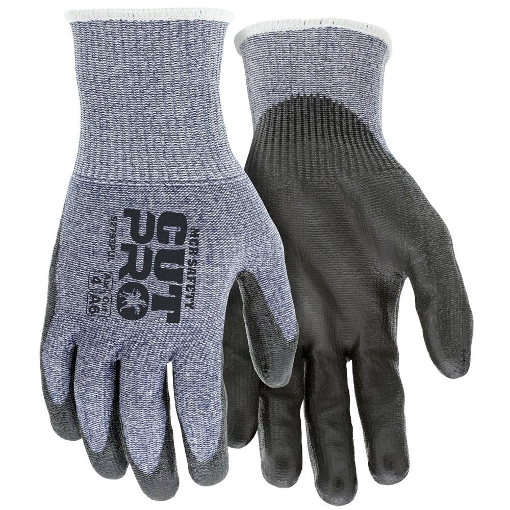 MCR Safety 92793PUL Cut, Puncture & Abrasion-Resistant Gloves: Cut Pro 92793PU, Cut A6, Puncture 4, Abrasion 4, 13 ga, Size Large