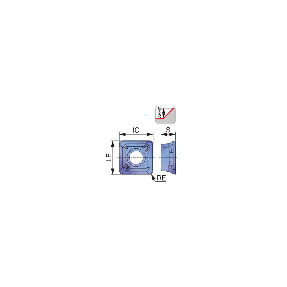 Tungaloy 6789486 Milling Insert: ANSI SWMT1506UER-MM AH3135, ISO SWMT1506UER-MM AH3135, AH3135, Solid Carbide (Pack of 10)
