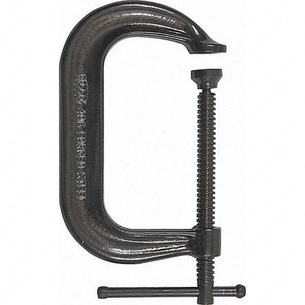 Bessey CDF406 C-Clamp: 6" Max Opening, 4-1/8" Throat Depth, Forged Steel