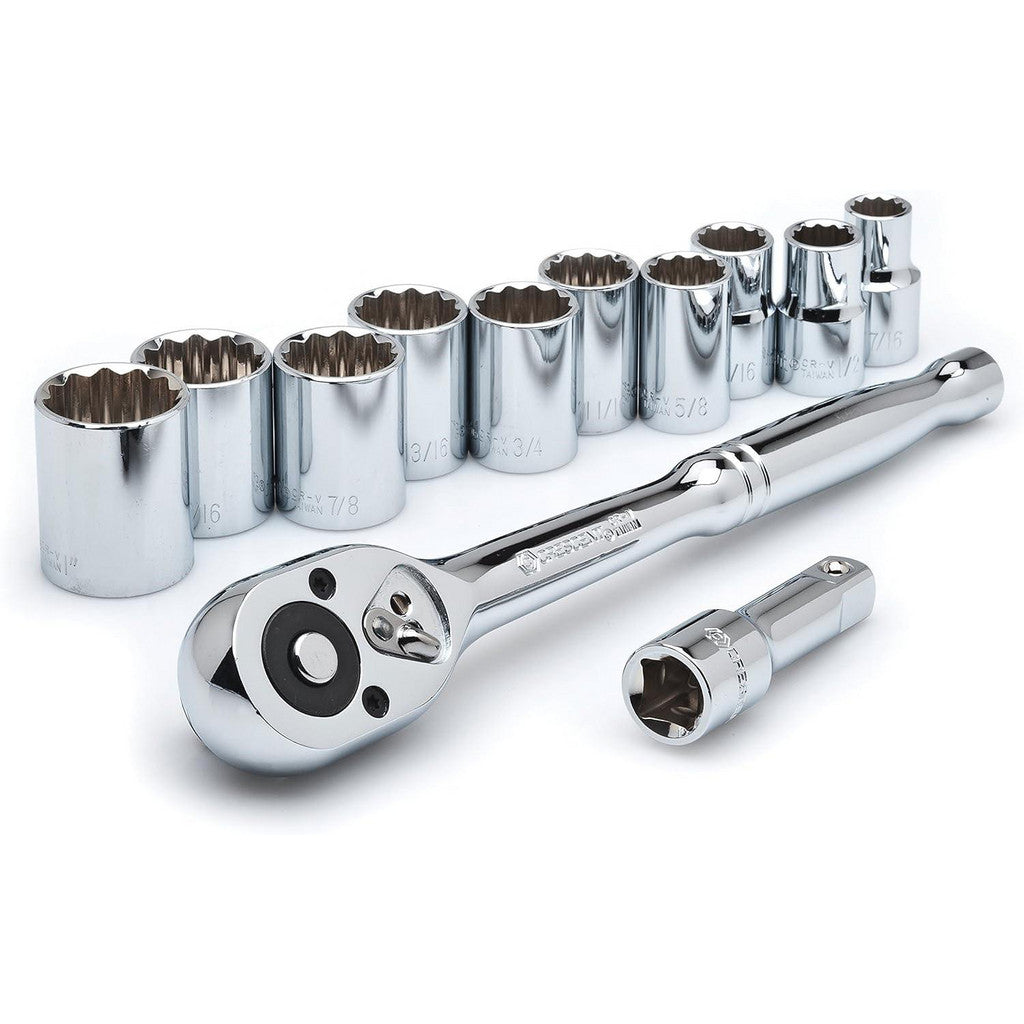 Crescent CSWS11M Socket Set: Standard, 11 Pc, 3/8" Drive
