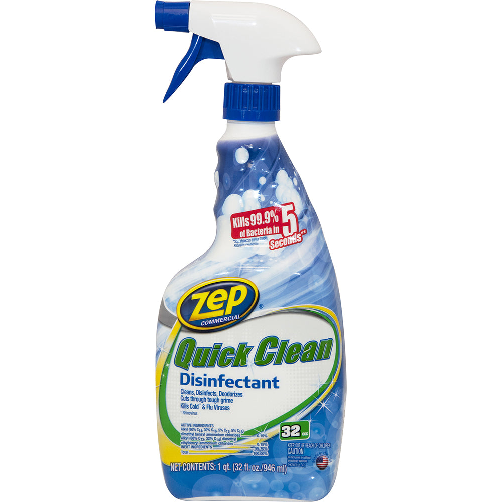 ZEP ZUQCD32 Disinfectant: 1 qt Bottle