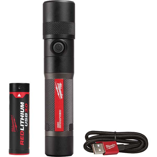 Milwaukee Tool 2161-21 REDLITHIUM USB Twist Focus Flashlight, 1100 Lumens