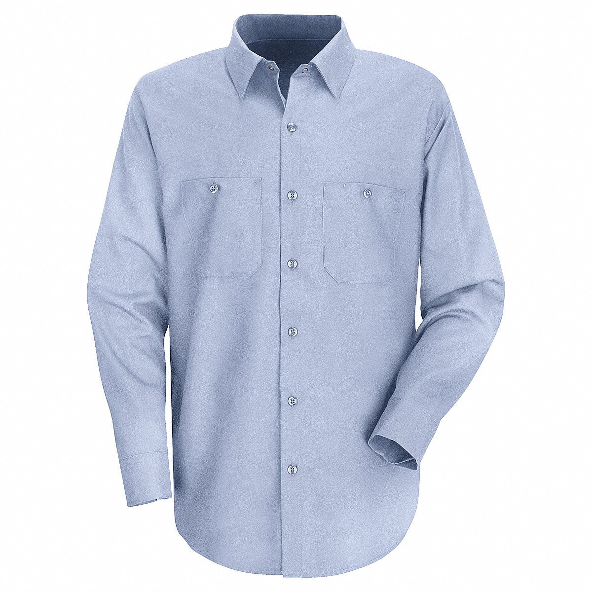 Red Kap Long Sleeve Work Shirt, Blue, 65/35 Poly/Cotton, 2XL Tall (SP10GI LN L)