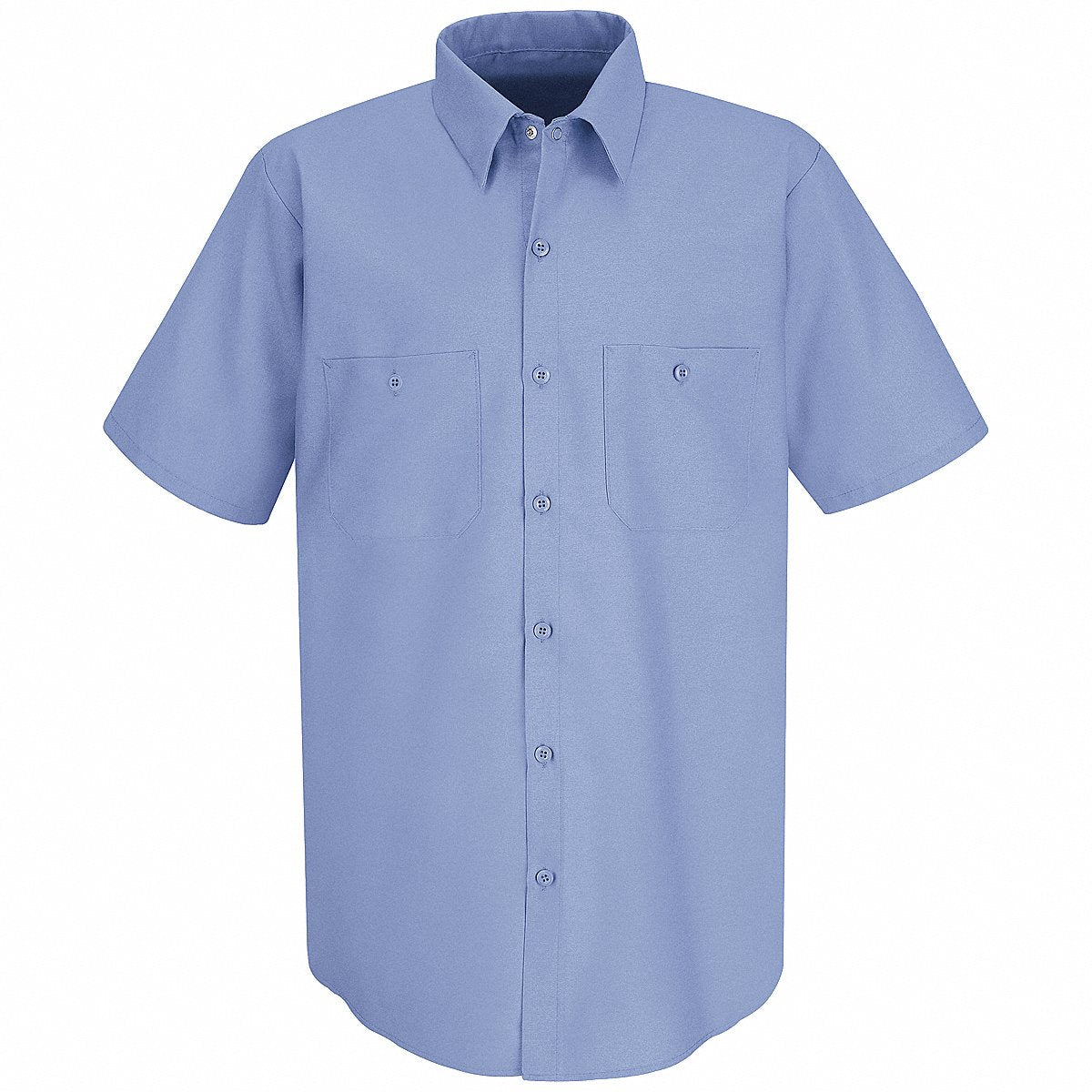 Red Kap K-7993 Short Sleeve Work Shirt, Blue, 65/35 Poly/Cotton, 3XL (SP24LB Stainless Steel 3XL)