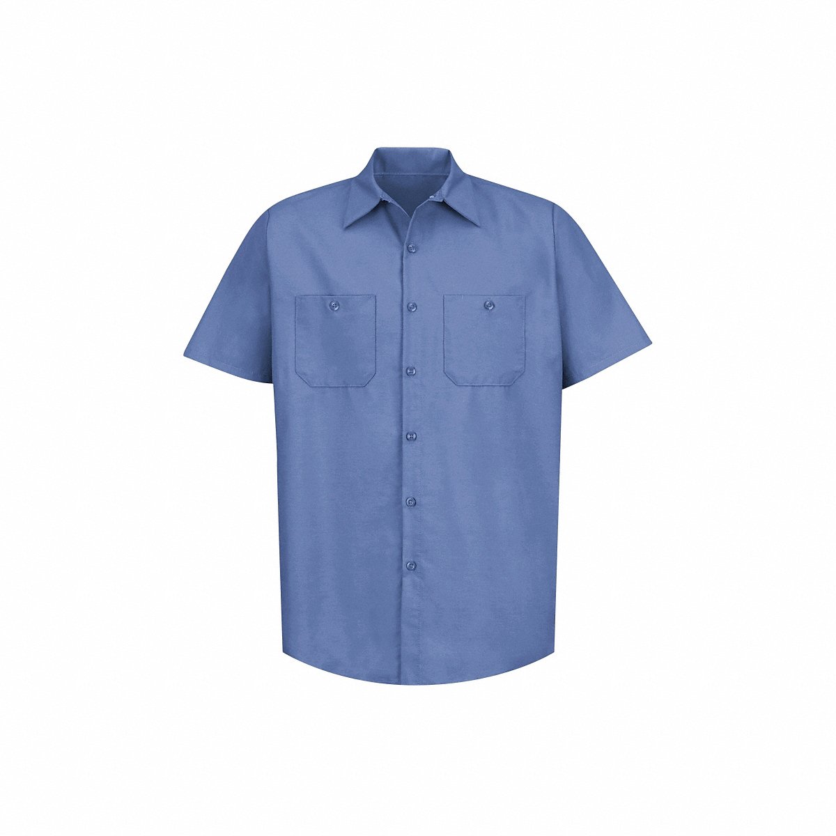 Red Kap K-7993 Short Sleeve Work Shirt, Blue, 65/35 Poly/Cotton, 2XL (SP24LB Stainless Steel XXL)