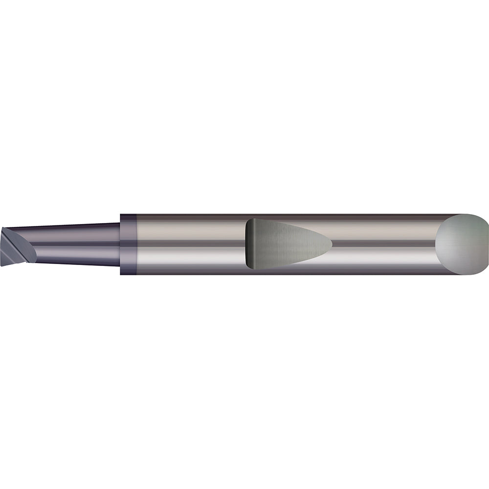 Micro 100 QBM-118500X Boring Bar: 0.1180" Min Bore, 1/2" Max Depth, Right Hand, 1/4" Shank Dia, Solid Carbide