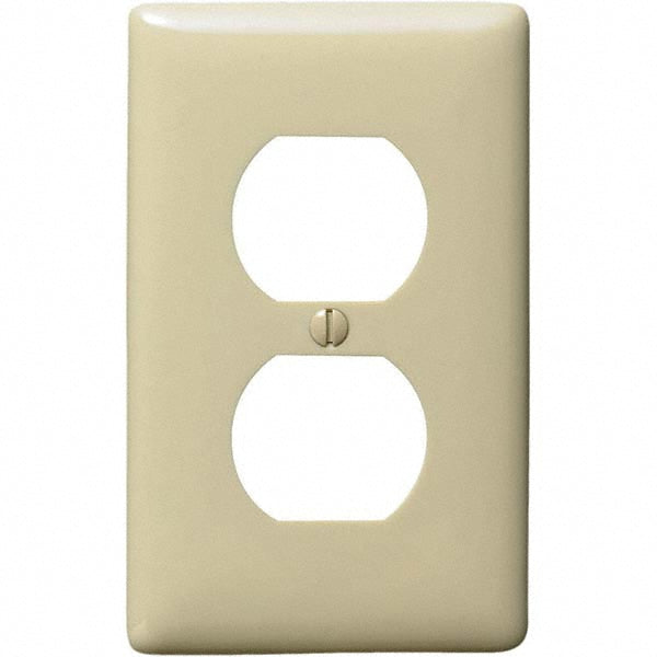 Bryant Electric P8I Wall Plates; Wall Plate Type: Outlet Wall Plates; Wall Plate Configuration: Duplex Outlet; Shape: Rectangle; Wall Plate Size: Standard; Number of Gangs: 1; Overall Length (mm): 4.6300 in; Overall Length (Inch): 4.6300
