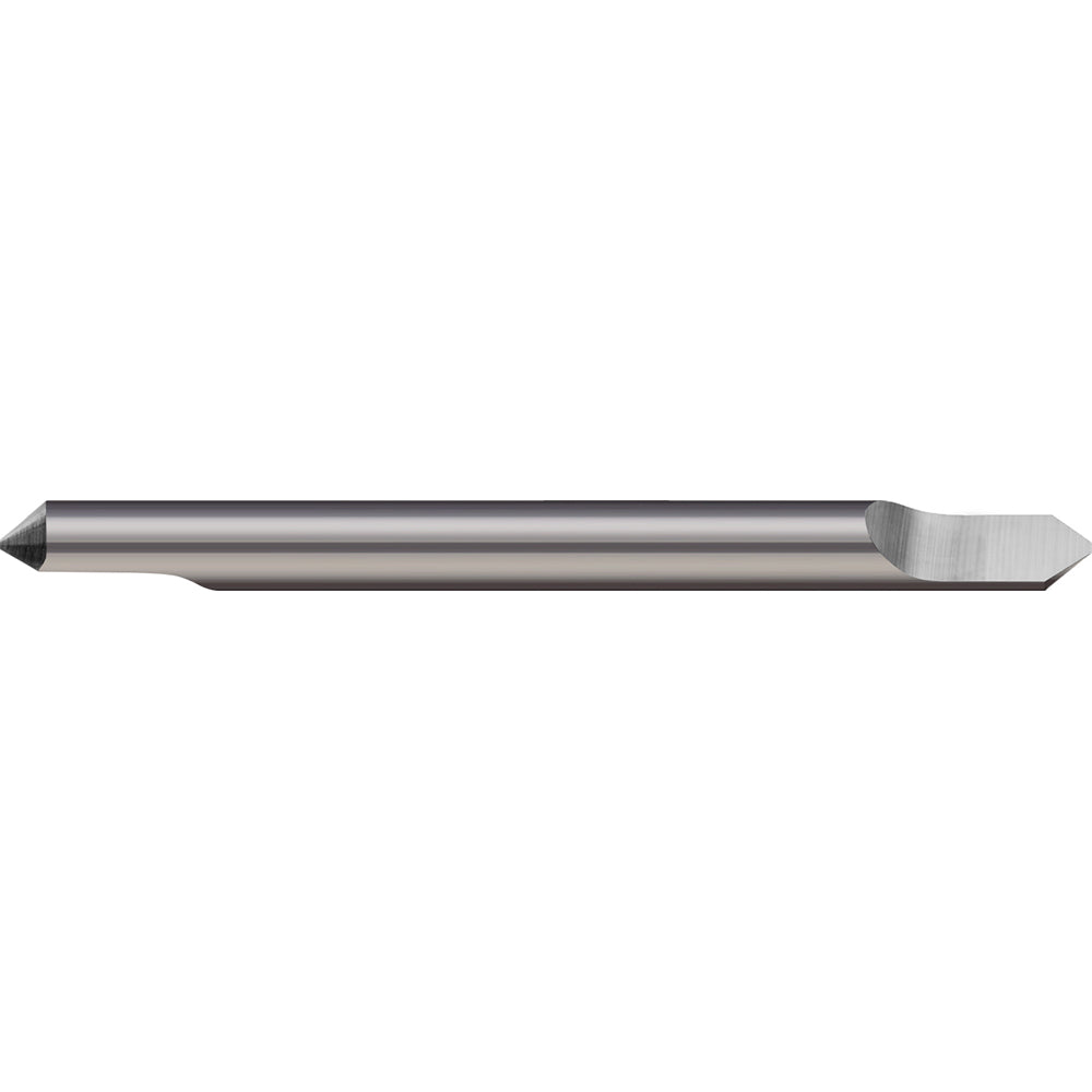 Micro 100 RNC-187-2 Engraving Cutter: 3/16" Dia, 0.008" Tip Dia, Tipped Off Point, Solid Carbide