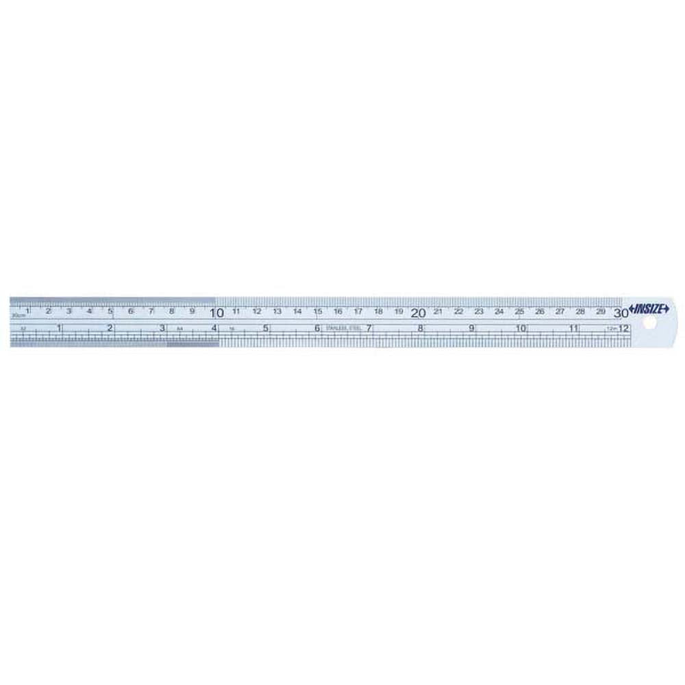Insize USA LLC 7110-150 Steel Rule: Inch & Metric Graduation, Rigid, 45/64" OAW