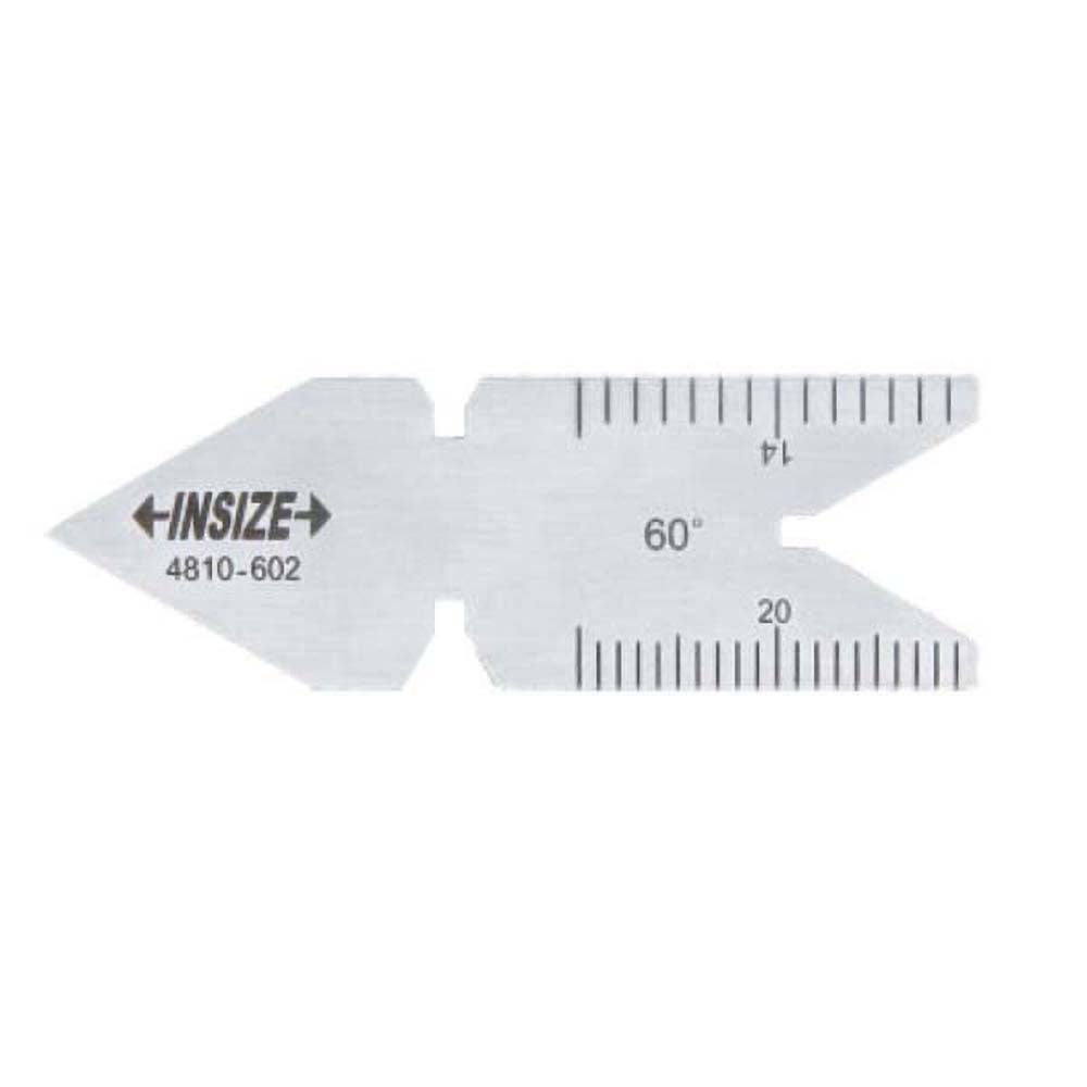 Insize USA LLC 4810-601 Center Gages; Type: Center Gage; Angle: 60.00; Graduation (Inch): 0.50; 1.00; Material: Stainless Steel; UNSPSC Code: 27111800