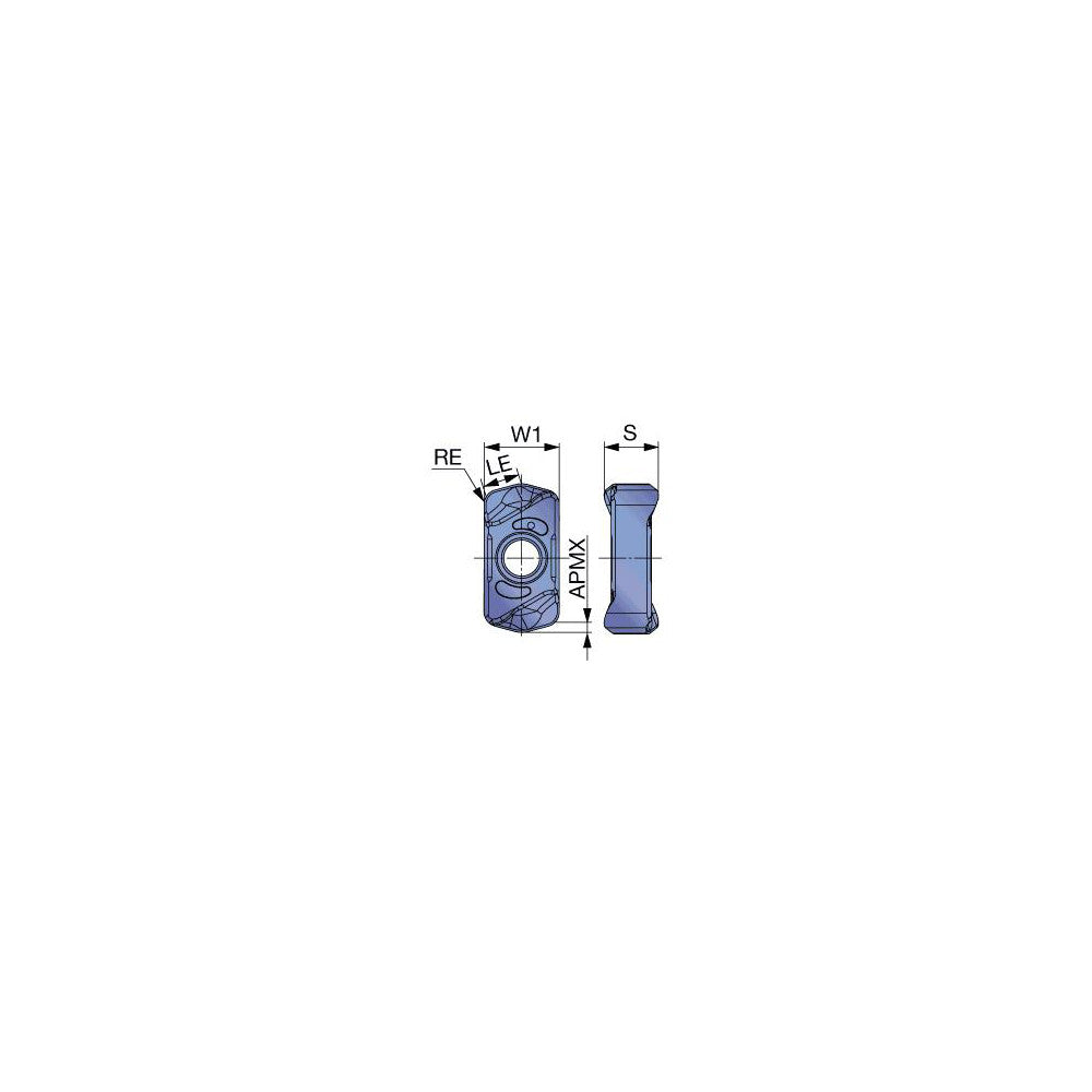 Tungaloy 6782084 Milling Insert: ANSI LNMU0303ZER-MJ AH3225, ISO LNMU0303ZER-MJ AH3225, AH3225, Solid Carbide (Pack of 10)