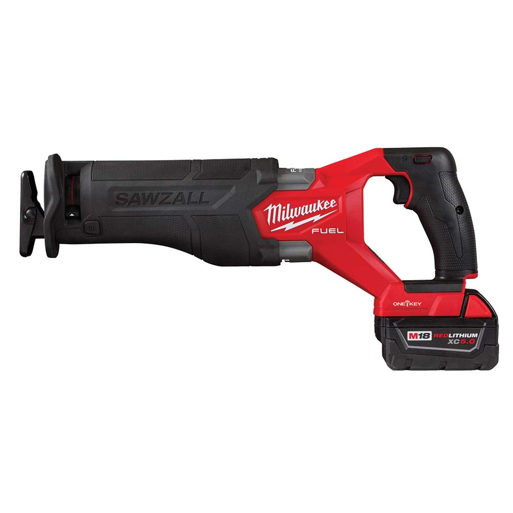 Milwaukee Tool 2822-22 M18 FUEL SAWZALL Recip Saw w/ ONE-KEY - 2 Battery XC5.0 Kit