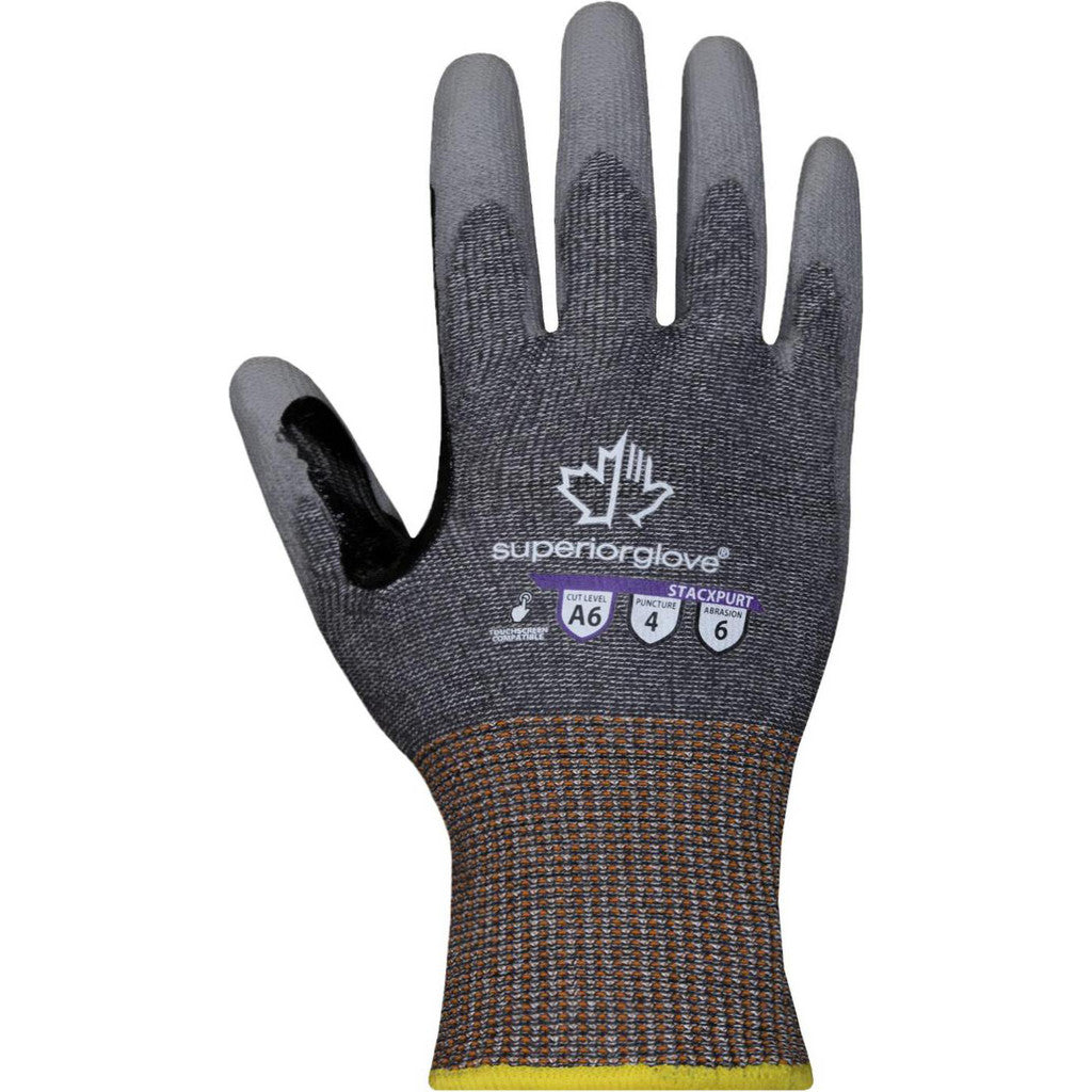 Superior Glove Works STACXPURT-11 Cut, Puncture & Abrasion-Resistant Gloves: Superior Glove Works STACXPURT, Size 2X-Large, ANSI Cut A6, ANSI Puncture 4, Polyurethane, Engineered Yarn