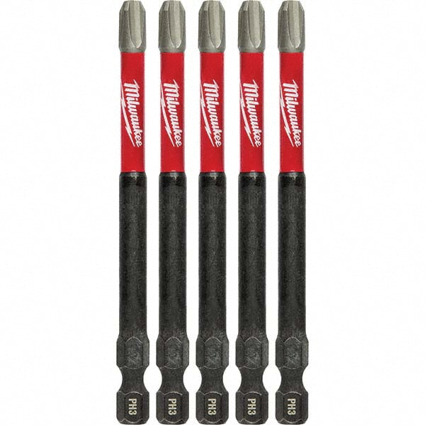 Milwaukee Tool 48-32-4566 SHOCKWAVE Impact Duty 3-1/2" Phillips #3 Power Bit, 5-Pack