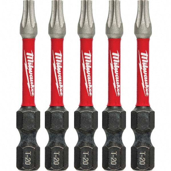 Milwaukee Tool 48-32-4684 SHOCKWAVE Impact Duty 2" TORX T20 Insert Bit, 5-Pack