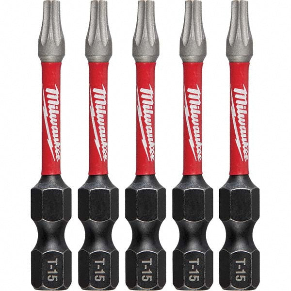 Milwaukee Tool 48-32-4683 SHOCKWAVE Impact Duty 2" TORX T15 Insert Bit, 5-Pack