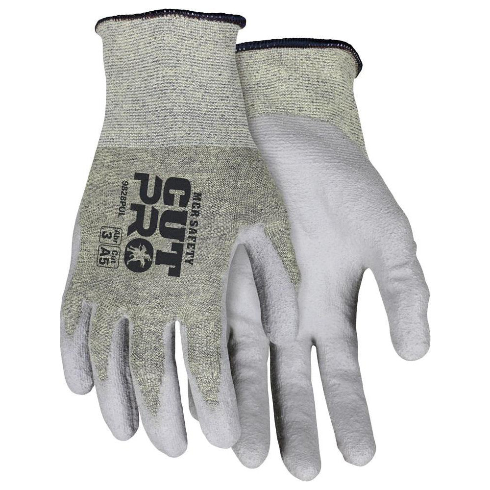 MCR Safety 9828PUXS Cut, Puncture & Abrasion-Resistant Gloves: MCR Safety 9828PU, Cut A5, Puncture 2, Abrasion 3, 18 ga, Size X-Small