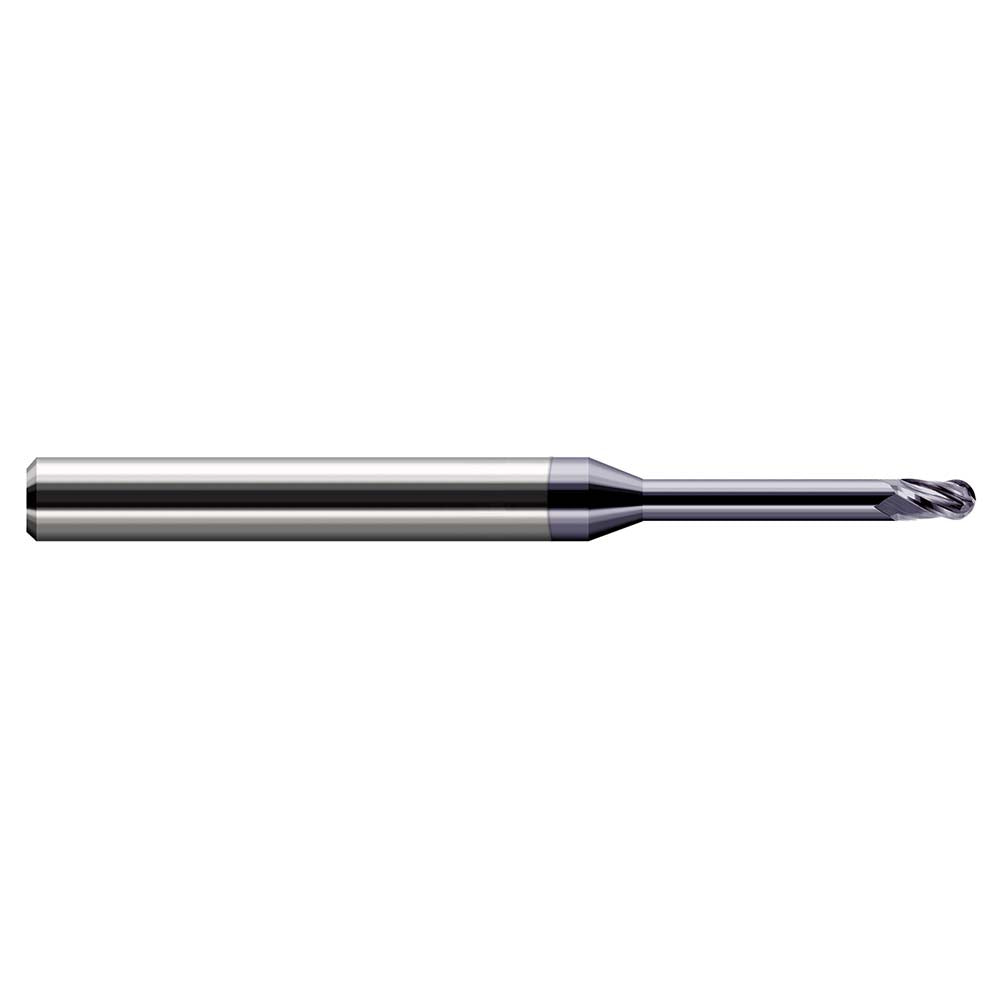 Harvey Tool 34260-C3 Ball End Mill: 0.0600" Dia, 0.0900" LOC, 3 Flute, Solid Carbide