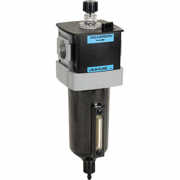 Wilkerson L28-06-KL00B Standard Compressed Air Lubricator: 3/4" Port, NPT Ends, 150 CFM