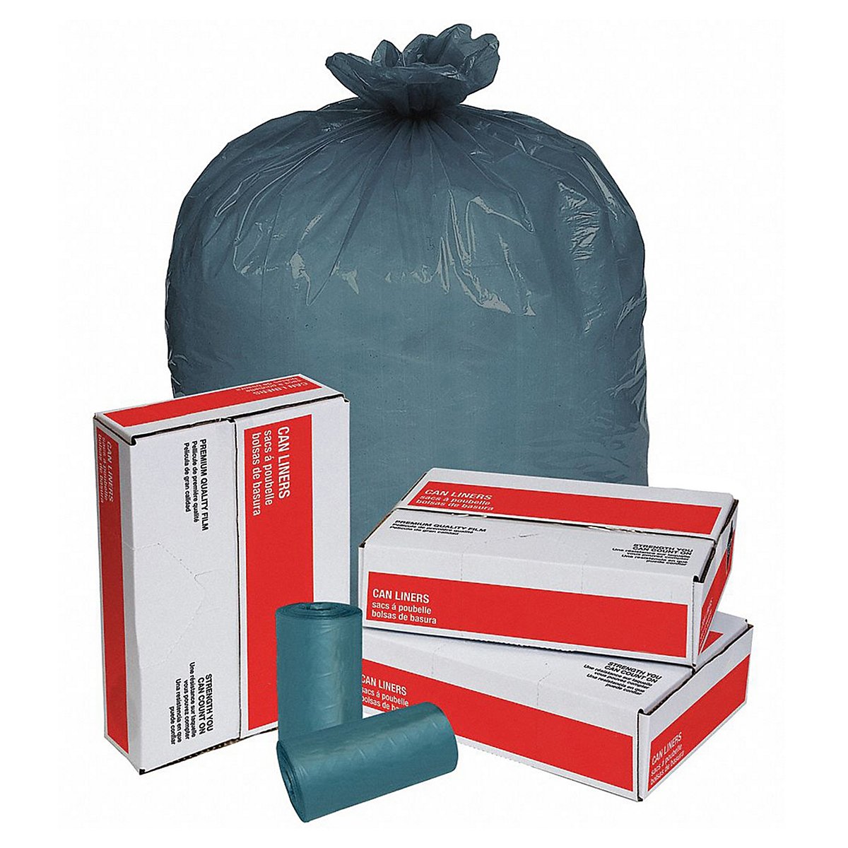 Grainger Trash Bag, 55 Gal., Magnum Blue, Pk100 (15E493)