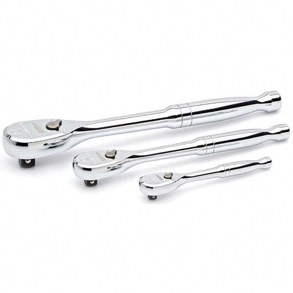 GEARWRENCH 81206T 3 Pc. 1/4", 3/8" & 1/2" Drive 90-Tooth Teardrop Ratchet Set