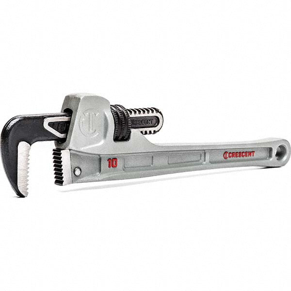 Crescent CAPW10S Straight Pipe Wrench: 1-1/2" Max, 10" OAL, Aluminum
