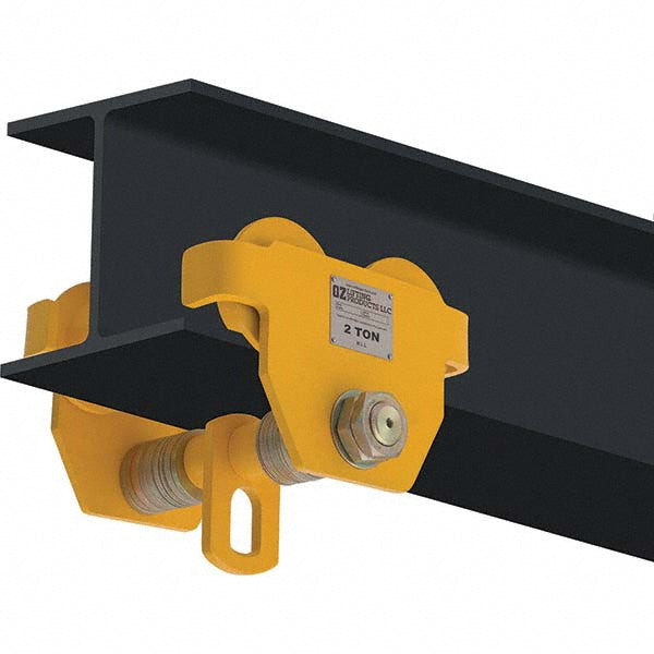 OZ Lifting Products OZ2PBT Trolleys; Type: Beam; Maximum Flange Width: 12 (Inch); Maximum Flange Width (Decimal Inch): 12.0000; Minimum Flange Width (Decimal Inch): 3.4600; Minimum Radius (Inch): 3.6000; Flange Width (Inch): 3.46 to 12