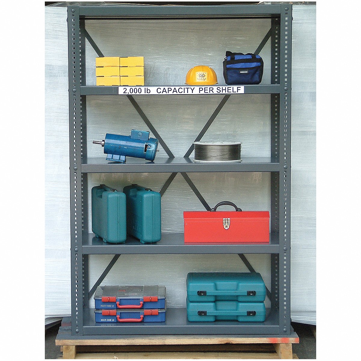 Strong Hold Metal Shelving Cap 1200 lb 18 in x 72 in x 48 in (1848-72)