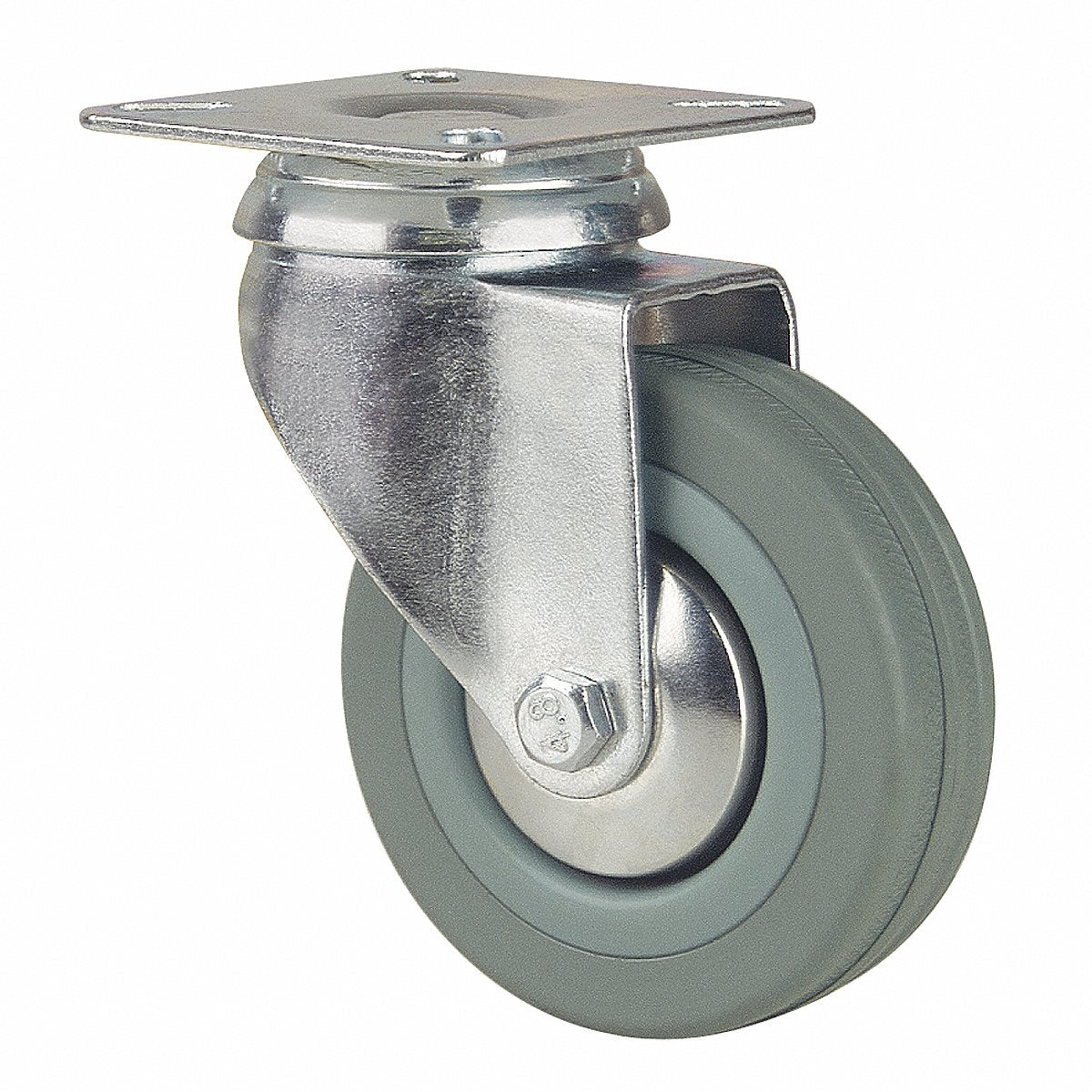 Revvo Caster Company Ltd Plate Caster, Swivel, Rubber, 2 11/16"H, 16" (TSED 050 RN0D)