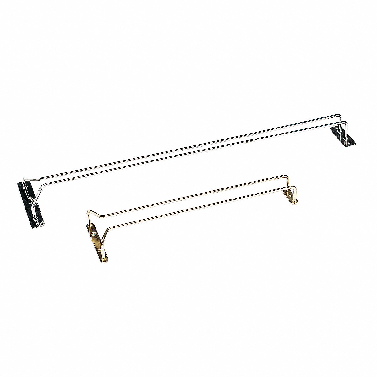 Crestware Hanging Glass Rack 24 in L Silver (GCHR24)