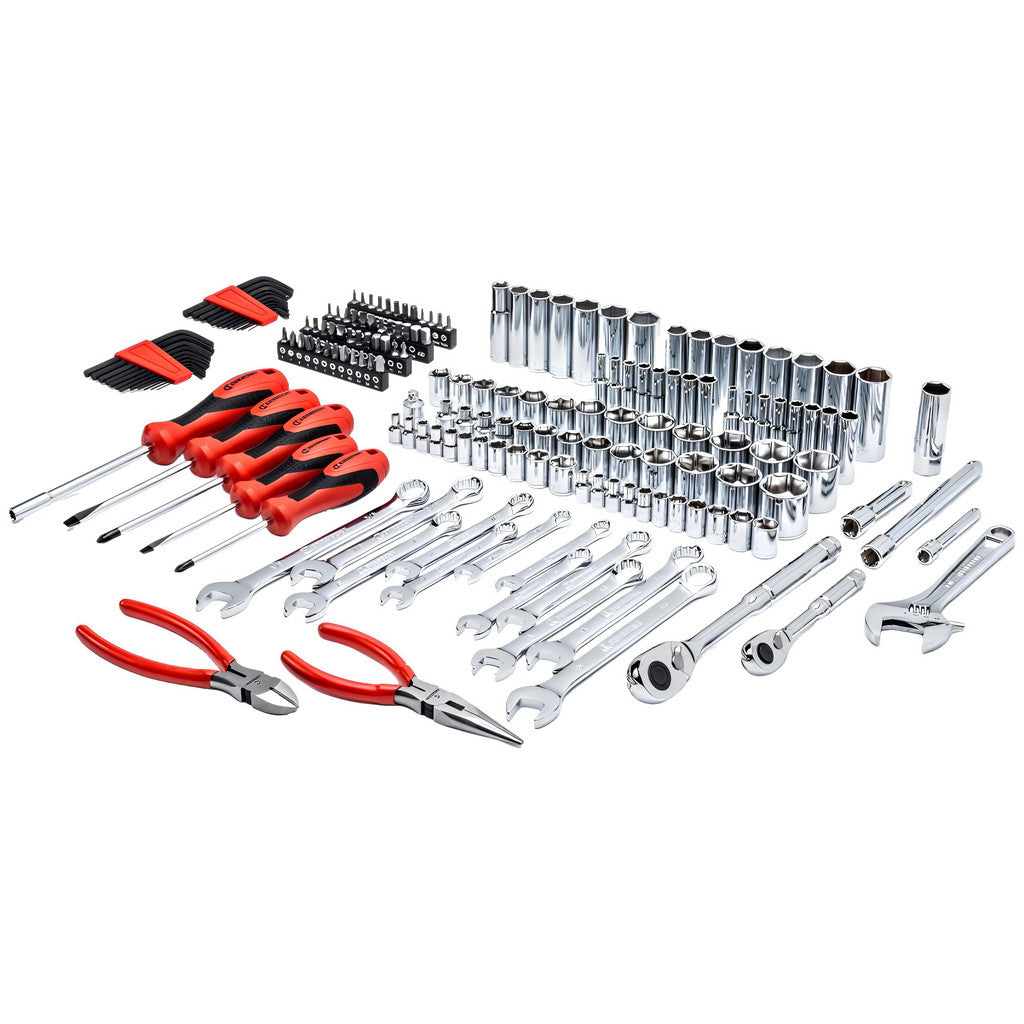 Crescent CTK180 180 Pc, 1/4" & 3/8" Drive, 6-Point, SAE & Metric Professional Tool Set