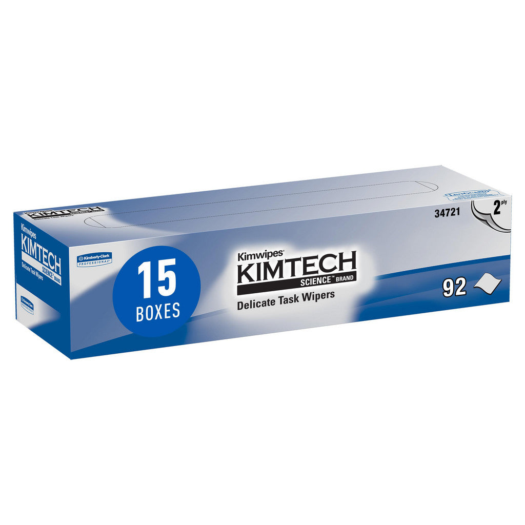 Kimtech Science Kimwipes Delicate Task Wipes (34721), Pop-Up Box, 2-Ply, White