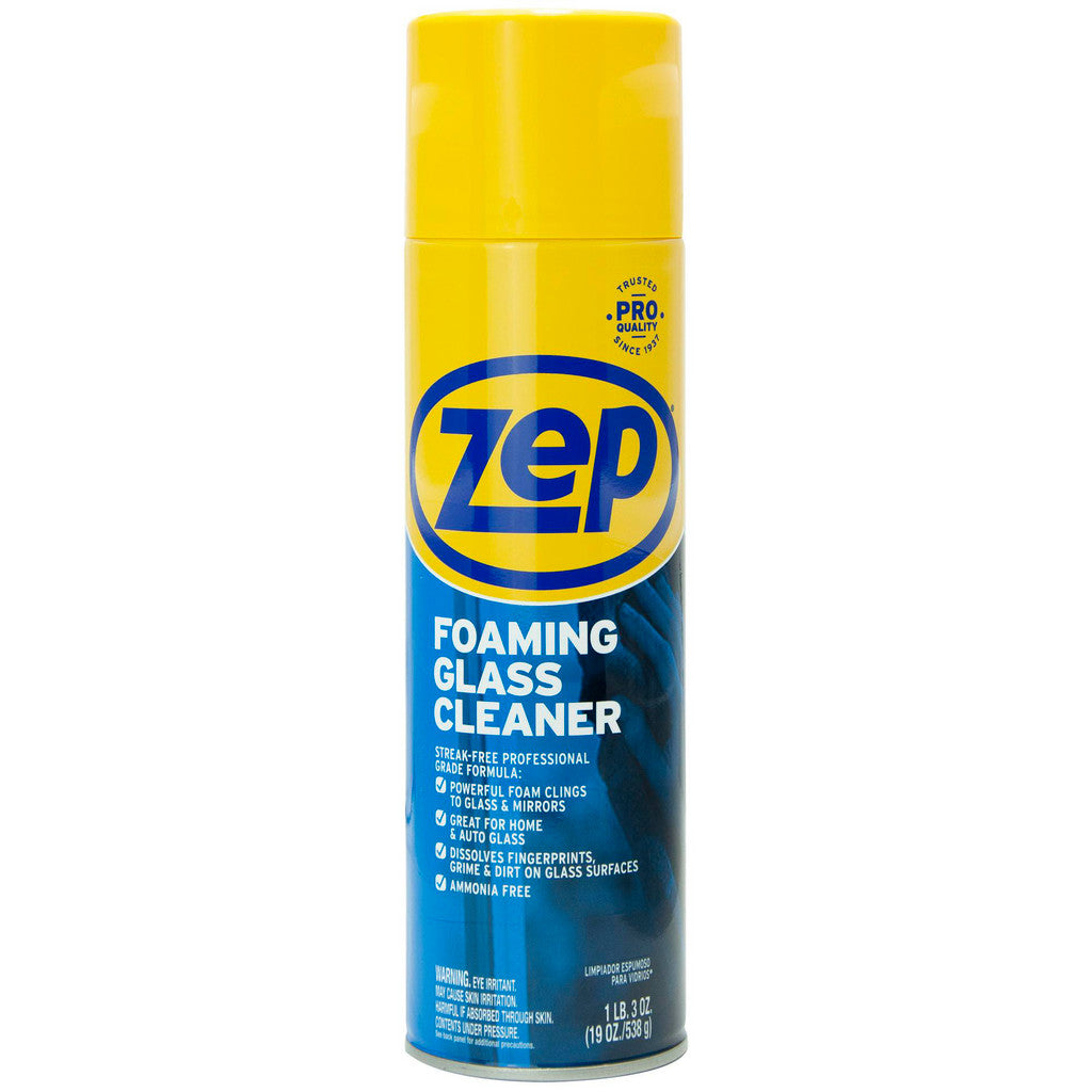ZEP ZUFGC19 Foaming Glass Cleaner, 19 oz, Pleasant Scent, 12/Case