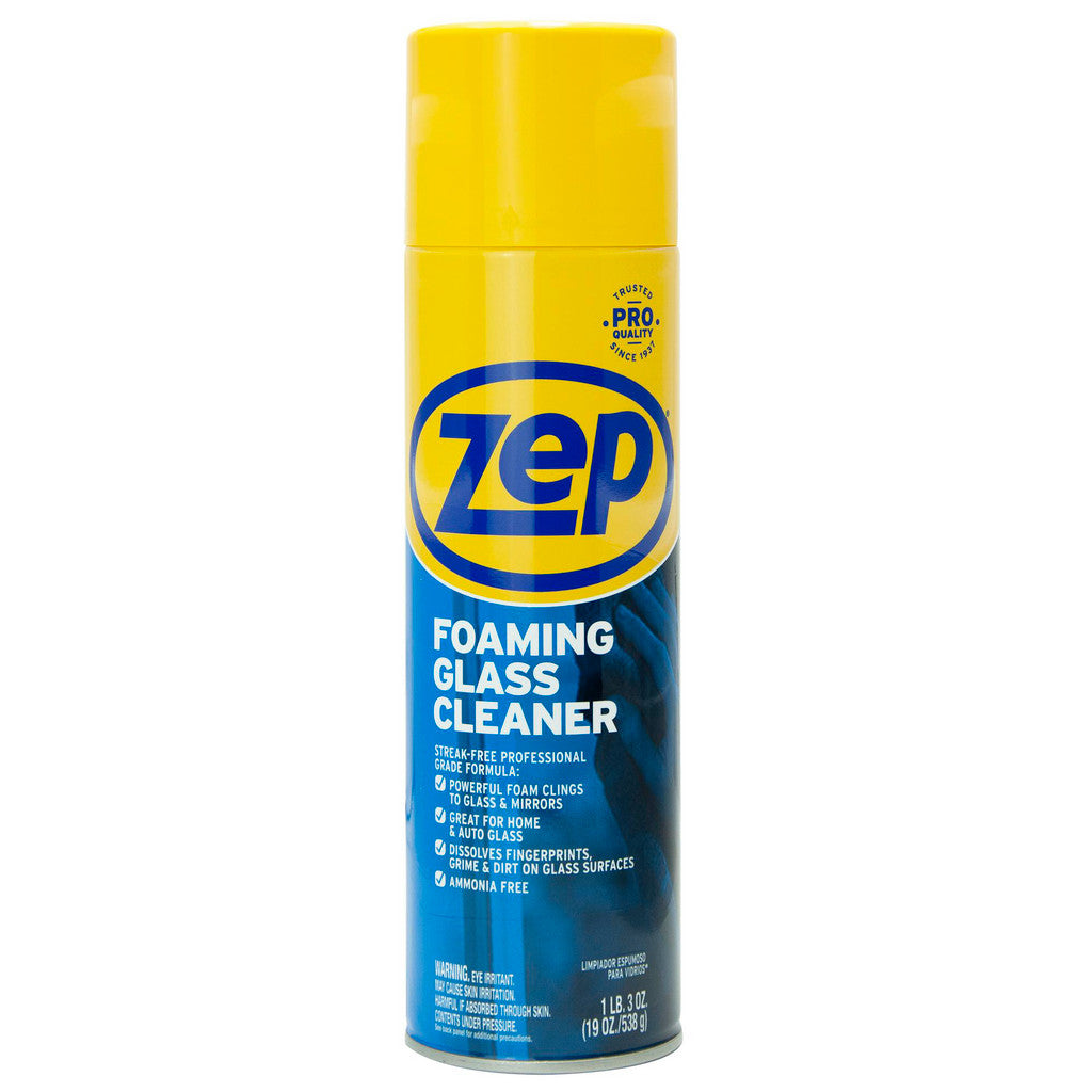 ZEP ZUFGC194 Foaming Glass Cleaner, 19 ounce Can, 4/Pack